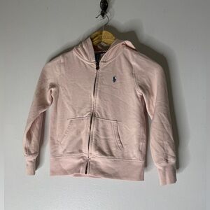 Polo Ralph Lauren Pink Full Zip Hooded Sweatshirt Size Girls Small 7